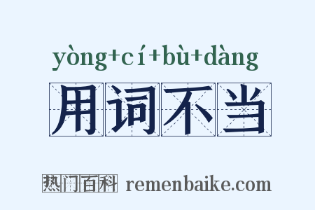 用词不当是什么意思的图片